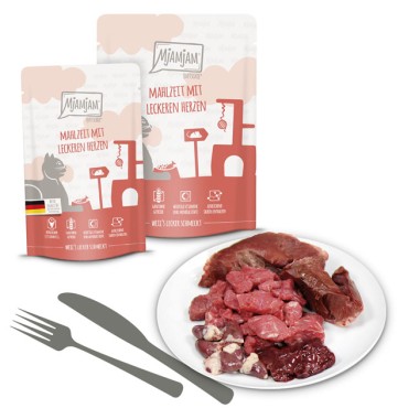 MjAMjAM Quetschie Mahlzeit mit leckeren Herzen, 300g, 11405