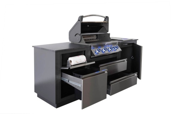 Napoleon OASIS™ 105 Outdoor-Küche, Einbaugrill P500 mit SIZZLE ZONE™ Seitenbrenner, 6 Brenner, ODK105-P500P-DE