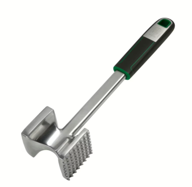 Fackelmann Chefkoch Fleischklopfer Premium – Doppelseitig: Flach zum Plattieren & Rau zum Aufrauen, 26,5 cm, 23112