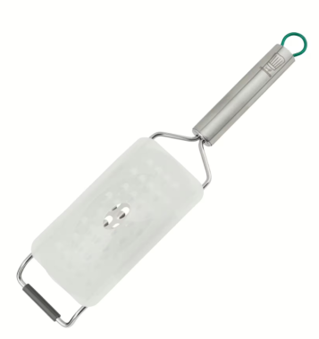 Fackelmann Chefkoch Premium Edelstahl Reibe, Grob, Spülmaschinengeeignet, Ergonomischer Griff, 315x75x25 mm, 23338