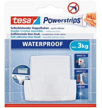 Preview: Tesa Powerstrips Waterproof Duohaken Wave, 59704-00000-03