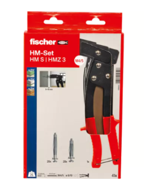 fischer Montage Set Hohlraumbefestigung, 40 Dübel HM + Zange, 518833