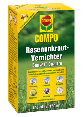 COMPO Rasenunkraut-Vernichter Banvel Quattro, 150ml für 150 m2, 21772