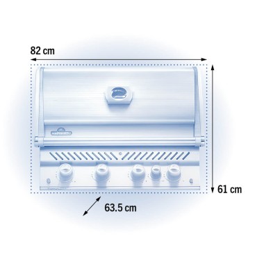 Preview: Napoleon Einbaugrill PRESTIGE PRO™ 500 RB mit Infrarot-Heckbrenner, 5 Brenner, BIPRO500RBPSS-3-DE