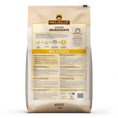 Wolfsblut Limited Ingredients Adult, Wild Duck, Trcokenfutter, 9 kg, WB842280