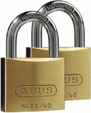 ABUS Vorhängeschloss Messing 65/40 - 2er Set 0027430