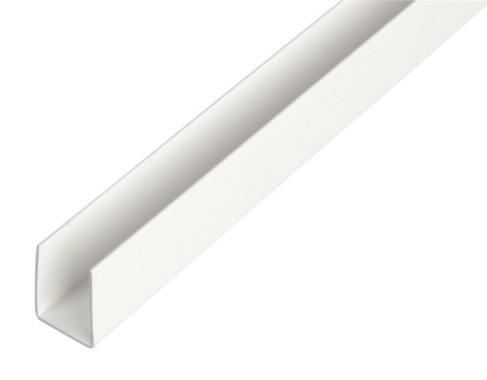 Alberts U-Profil,PVC,weiß,10x12x10x1/1m 484514