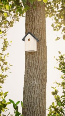 Alberts Vogelhäuschen Schutzspitzdach, DIY Montage, zum aufhängen oder hinstellen, 190 x 120 x 100 mm, Matt Schwarz, 355234