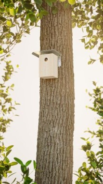 Alberts Vogelhäuschen Trapezschutzdach, DIY Montage, zum aufhängen oder hinstellen, 10 x 150 x 100 mm, Sendzimirverzinkt, 355302