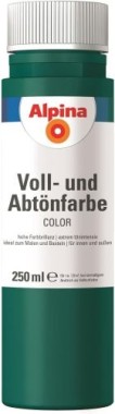 Alpina COLOR Voll- und Abtönfarbe, Deep Green seidenmatt, 250 ml, 846390