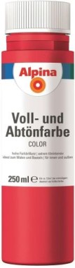 Alpina COLOR Voll- und Abtönfarbe, Fire Red seidenmatt, 250 ml, 846386