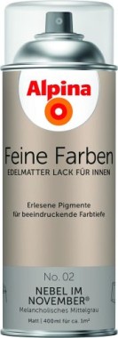 Alpina Feine Farben Sprühlack, Nebel im November, 400ml Edelmatt, 983718