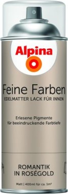 Alpina Feine Farben Sprühlack, Romantik in Roségold, 400ml Metallic, 983716