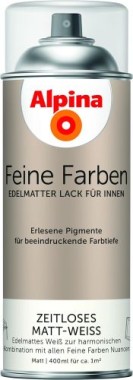 Alpina Feine Farben Sprühlack, Zeitloses Matt-Weiss, 400 ml, 984285