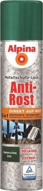 Alpina Metallschutzlack Anti-Rost Hammerschlag Grün 400ml, 017210804/L