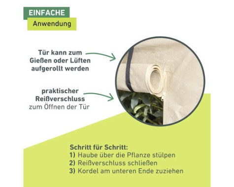 Windhager Winter-Vlieshaube Easy up XXL, 2 x 1,8 x 0,7 m, 07662