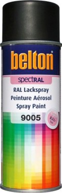 Belton SpectRAL Lackspray 9005 Tiefschwarz, Matt, 400 ml, 324411