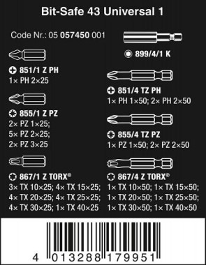Bit-Safe 43 Bit-Sortiment Universal 1, 43-teilig 0070509999100