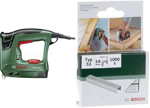 Bosch Elektrotacker PTK 14 EDT + 1000 Klammern  0603265500