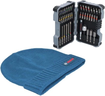 Bosch Schrauber-Bit-Set, 43-teilig, inkl. Aufbewahrungsbox u. praktischer Winterhaube 0615997658