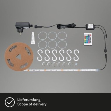 BRILONER - 3m LED Band Außen, inkl. Fernbedienung, dimmbar, 2035-090
