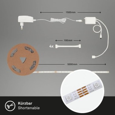 BRILONER - LED Band 5m, selbstklebend, inkl. Fernbedienung, 2267-150P
