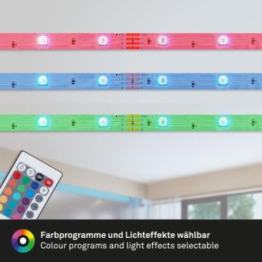 BRILONER  - LED Band 3m, inkl. Fernbedienung, inkl. Farbwechsel, selbstklebend, 2267-090P