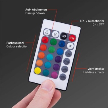 BRILONER  - LED Band 3m, inkl. Fernbedienung, inkl. Farbwechsel, selbstklebend, 2267-090P