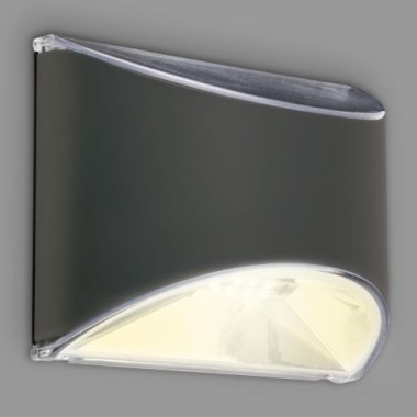 BRILONER – Solar LED Wandleuchte, 10 cm, anthrazit, 3133015