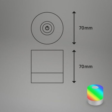 BRILONER LED Akku-Tischleuchte, 7 cm, Touch, 1,5W, 100lm, chrom-matt, 7462014