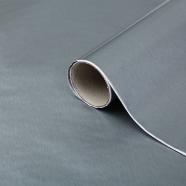 d-c-fix Klebefolie Metallic Brush silber, 45 cm x 150 cm, selbstklebende Deko-Folie für Möbel, F3400045