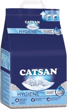 Catsan Katzenstreu Hygiene Plus mit Extra-Mineralschutz, 18 Liter, 413599