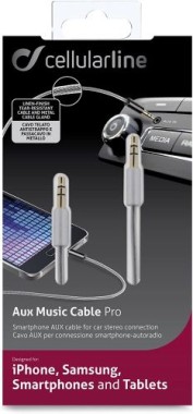 Cellularline Audiokabel AUX PRO 100cm 3,5mm Klinke auf 3,5mm Klinke AUXMUSICABLE35D