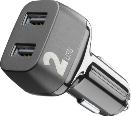 Cellularline KFZ-Lader MULTIPOWER 24W 2x USB Type-A CBRUSB224WK