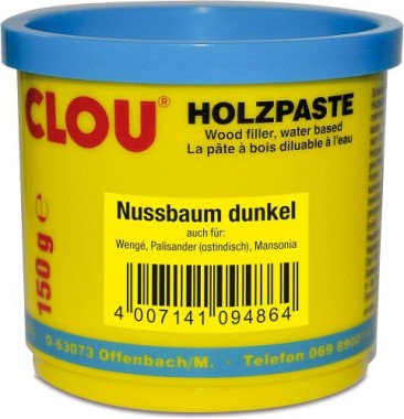 Clou Holzpaste Nussbaum dunkel, 150 g, 945140