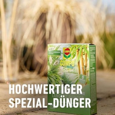 COMPO Bambus & Ziergräser Langzeit-Dünger, 5 Monate Langzeitwirkung, 850 g, 22 m², 26048