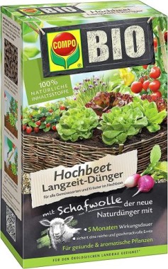 COMPO BIO Hochbeet Langzeit-Dünger, 5 Monate Langzeitwirkung, 750 g, 20267