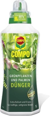 Compo Grünpflanzen- und Palmendünger für alle Zimmer-, Balkon- und Terrassenpflanzen, 1 Liter 14441