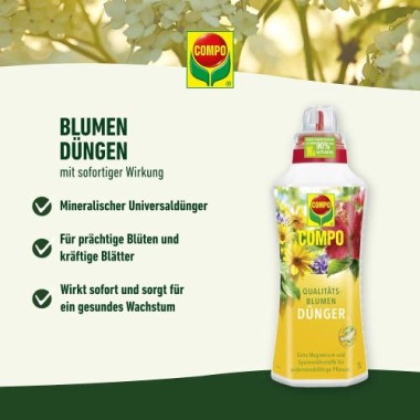 COMPO Qualitäts-Blumendünger mit extra Magnesium, 1 Liter, 14361