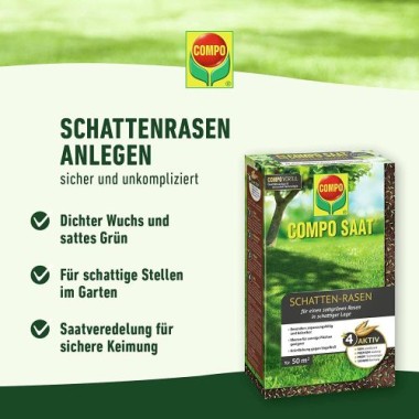 COMPO SAAT Schatten-Rasen, 1 kg, für 50 m², 13896