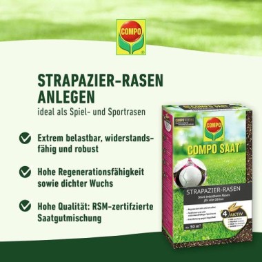 COMPO SAAT Strapazier-Rasen, 1 kg, für 50 m², 13885
