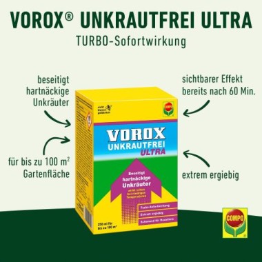 Preview: Compo VOROX Unkrautfrei Ultra 250 ml - Hochwirksamer Unkrautvernichter, 27939