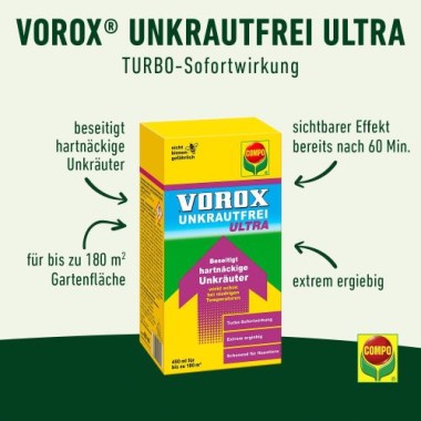 Preview: Compo VOROX Unkrautfrei Ultra 450 ml - Hochwirksamer Unkrautvernichter mit Sofortwirkung,  27940
