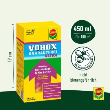 Preview: Compo VOROX Unkrautfrei Ultra 450 ml - Hochwirksamer Unkrautvernichter mit Sofortwirkung,  27940
