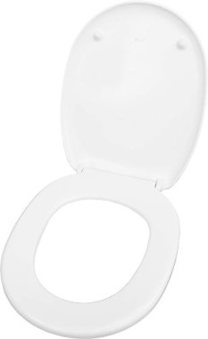Cornat WC-Sitz Camero, Klassisch weißer Look, Duroplast, D-Form, KSCAM00