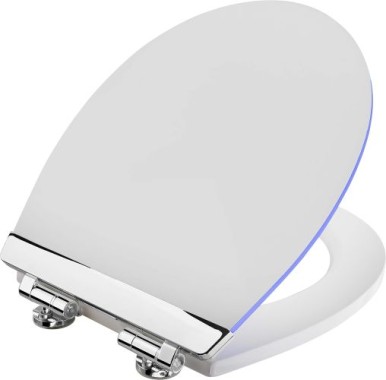 Cornat WC-Sitz White Shining LED, MDF, Reversed Edge, mit Softclose-Funktion, KSDSC363