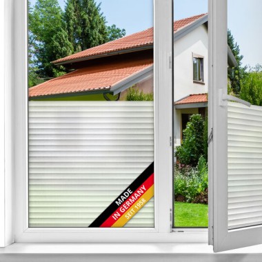 d-c-fix Fensterfolie Jalousie weiß, 45 cm x 2 m, selbstklebende blickdichte Sichtschutzfolie, F3460349