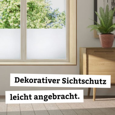 d-c-fix Fensterfolie static Frost, 90 cm x 1,5 m, selbstklebende blickdichte Sichtschutzfolie, F3385011
