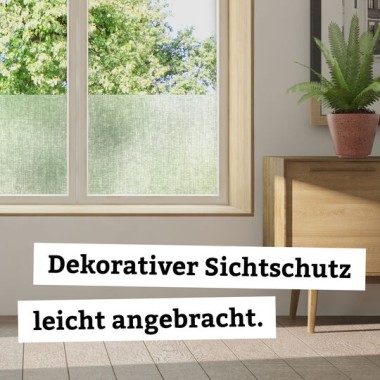 Preview: d-c-fix Fensterfolie static Lynn, 45 cm x 1,5 m, selbstklebende blickdichte Sichtschutzfolie, F3380020