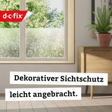 Preview: d-c-fix Fensterfolie Damast, 45 cm x 2 m, selbstklebende blickdichte Sichtschutzfolie, F3460464